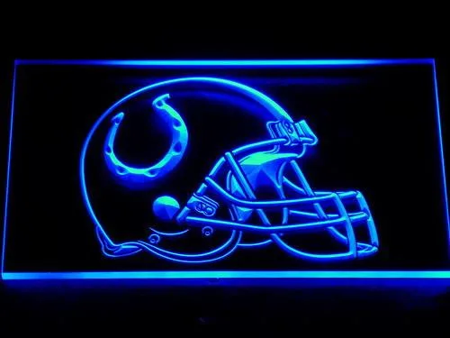 Indianapolis Colts Helmet LED Neon Sign