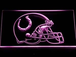 Indianapolis Colts Helmet LED Neon Sign