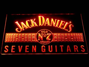 Jack Daniel's Seven Guitars LED Neon Sign