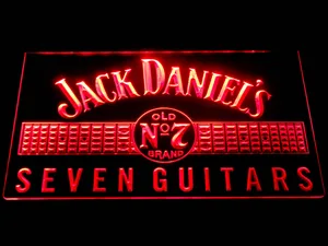 Jack Daniel's Seven Guitars LED Neon Sign