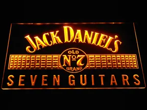 Jack Daniel's Seven Guitars LED Neon Sign