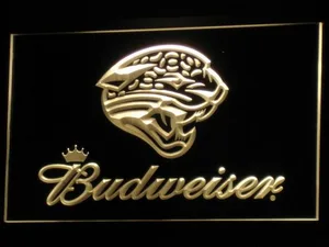 Jacksonville Jaguars Budweiser LED Neon Sign - Legacy Edition