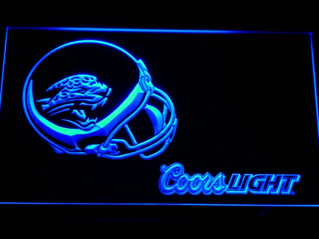 Jacksonville Jaguars Coors Light Helmet LED Neon Sign