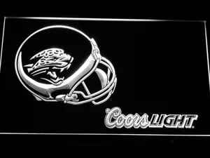 Jacksonville Jaguars Coors Light Helmet LED Neon Sign