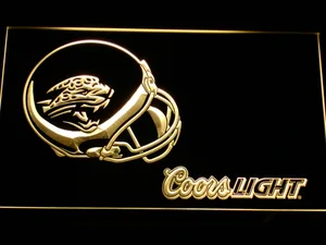 Jacksonville Jaguars Coors Light Helmet LED Neon Sign
