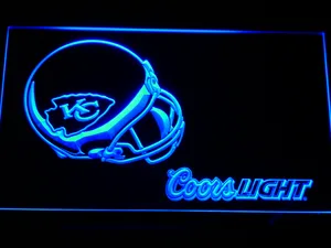 Kansas City Chiefs Coors Light Helmet LED Neon Sign