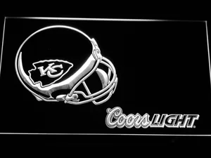 Kansas City Chiefs Coors Light Helmet LED Neon Sign