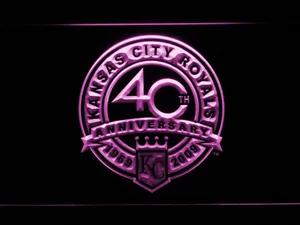 Kansas City Royals 40th Anniversary Logo LED Neon Sign - Legacy Edition