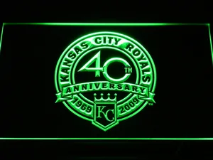 Kansas City Royals 40th Anniversary Logo Version 2 LED Neon Sign - Legacy Edition