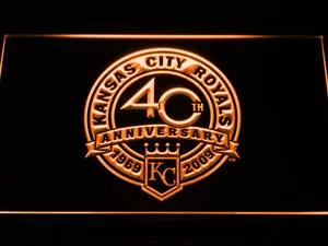 Kansas City Royals 40th Anniversary Logo Version 2 LED Neon Sign - Legacy Edition