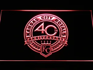 Kansas City Royals 40th Anniversary Logo Version 2 LED Neon Sign - Legacy Edition