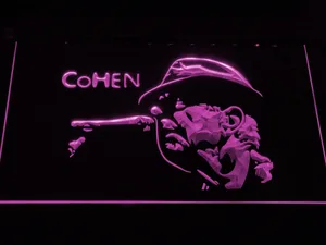 Leonard Cohen Face LED Neon Sign