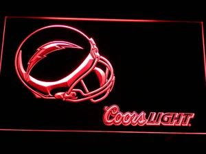 Los Angeles Chargers Coors Light Helmet LED Neon Sign