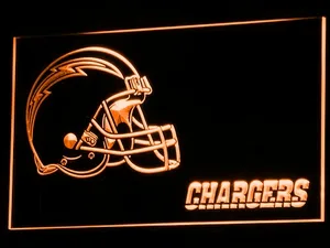 Los Angeles Chargers Helmet LED Neon Sign