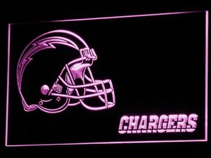 Los Angeles Chargers Helmet LED Neon Sign