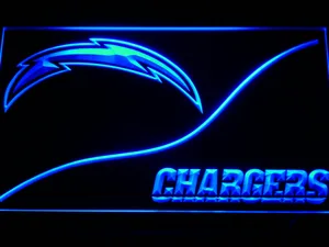 Los Angeles Chargers Split LED Neon Sign