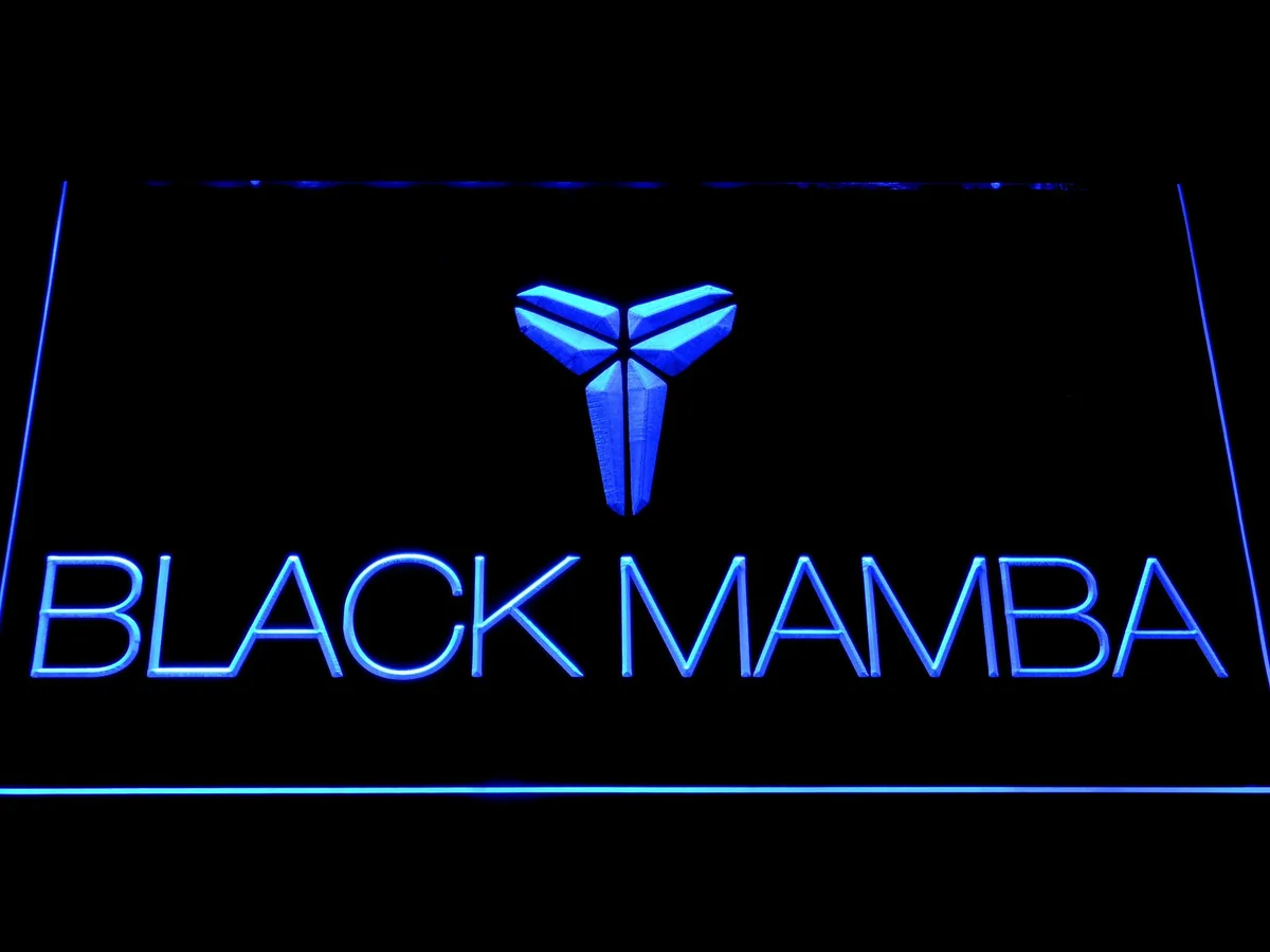 Los Angeles Lakers Kobe Bryant Black Mamba Logo LED Neon Sign