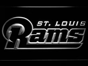 Los Angeles Rams 2000-2015 Text LED Neon Sign - Legacy Edition
