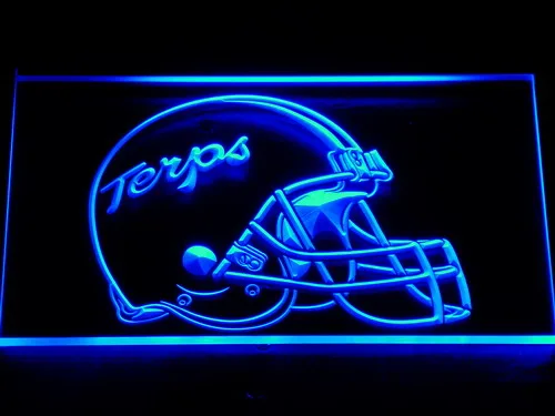 Maryland Terrapins Helmet LED Neon Sign