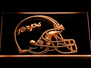 Maryland Terrapins Helmet LED Neon Sign