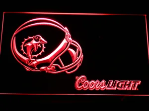 Miami Dolphins Coors Light Helmet LED Neon Sign - Legacy Edition