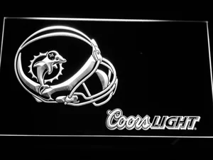 Miami Dolphins Coors Light Helmet LED Neon Sign - Legacy Edition