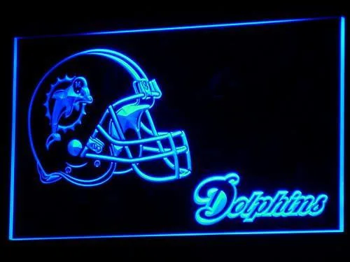 Miami Dolphins Helmet LED Neon Sign