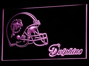 Miami Dolphins Helmet LED Neon Sign