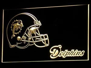Miami Dolphins Helmet LED Neon Sign