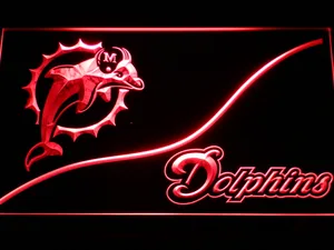 Miami Dolphins Split LED Neon Sign