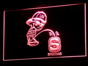 Michigan Wolverines Calvin Spartans LED Neon Sign