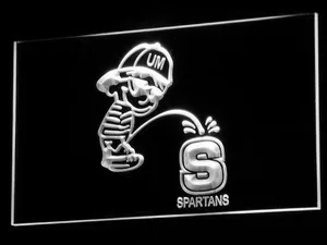 Michigan Wolverines Calvin Spartans LED Neon Sign