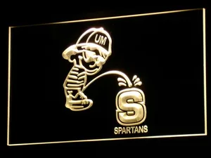 Michigan Wolverines Calvin Spartans LED Neon Sign