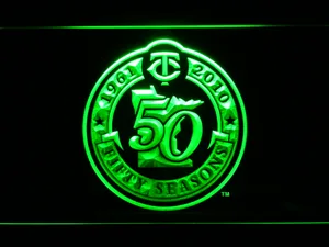 Minnesota Twins 50th Anniversary Logo LED Neon Sign - Legacy Edition