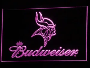 Minnesota Vikings Budweiser LED Neon Sign