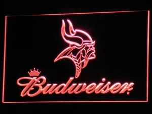 Minnesota Vikings Budweiser LED Neon Sign