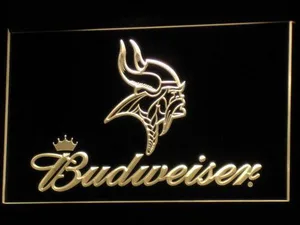 Minnesota Vikings Budweiser LED Neon Sign