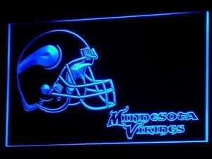 Minnesota Vikings Helmet 2 LED Neon Sign