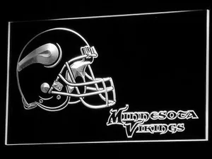 Minnesota Vikings Helmet 2 LED Neon Sign