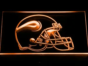 Minnesota Vikings Helmet LED Neon Sign