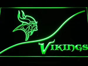 Minnesota Vikings Split LED Neon Sign