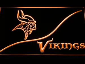 Minnesota Vikings Split LED Neon Sign