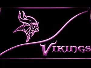 Minnesota Vikings Split LED Neon Sign