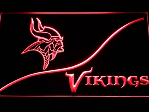 Minnesota Vikings Split LED Neon Sign