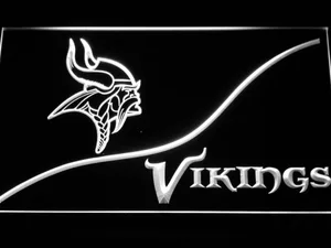 Minnesota Vikings Split LED Neon Sign