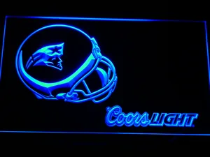 New England Patriots Coors Light Helmet LED Neon Sign