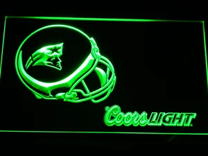 New England Patriots Coors Light Helmet LED Neon Sign