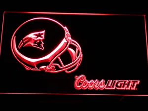 New England Patriots Coors Light Helmet LED Neon Sign