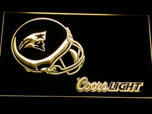 New England Patriots Coors Light Helmet LED Neon Sign