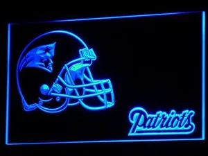New England Patriots Helmet LED Neon Sign